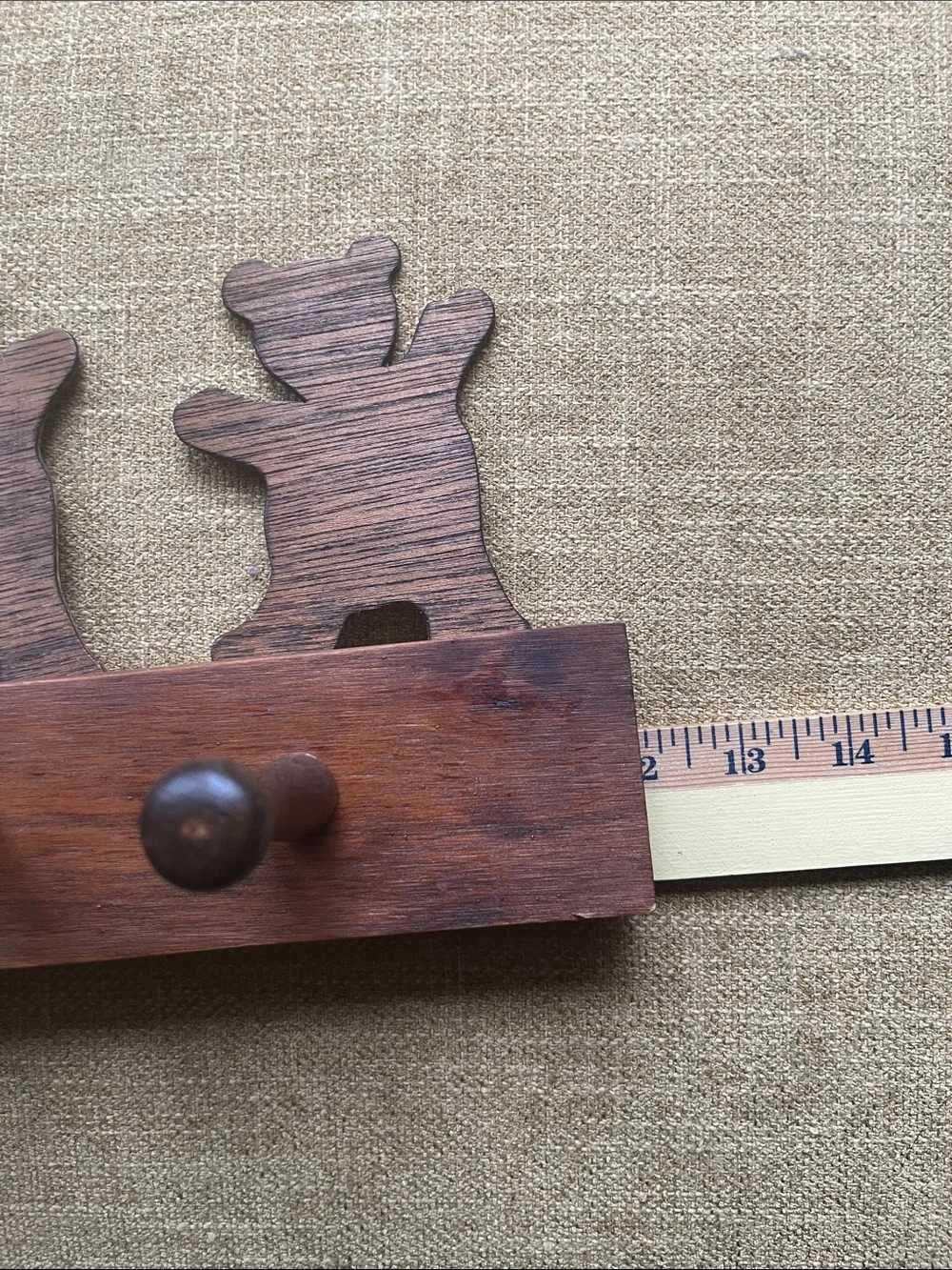 Wooden Peg Hooks with Teddy Bears